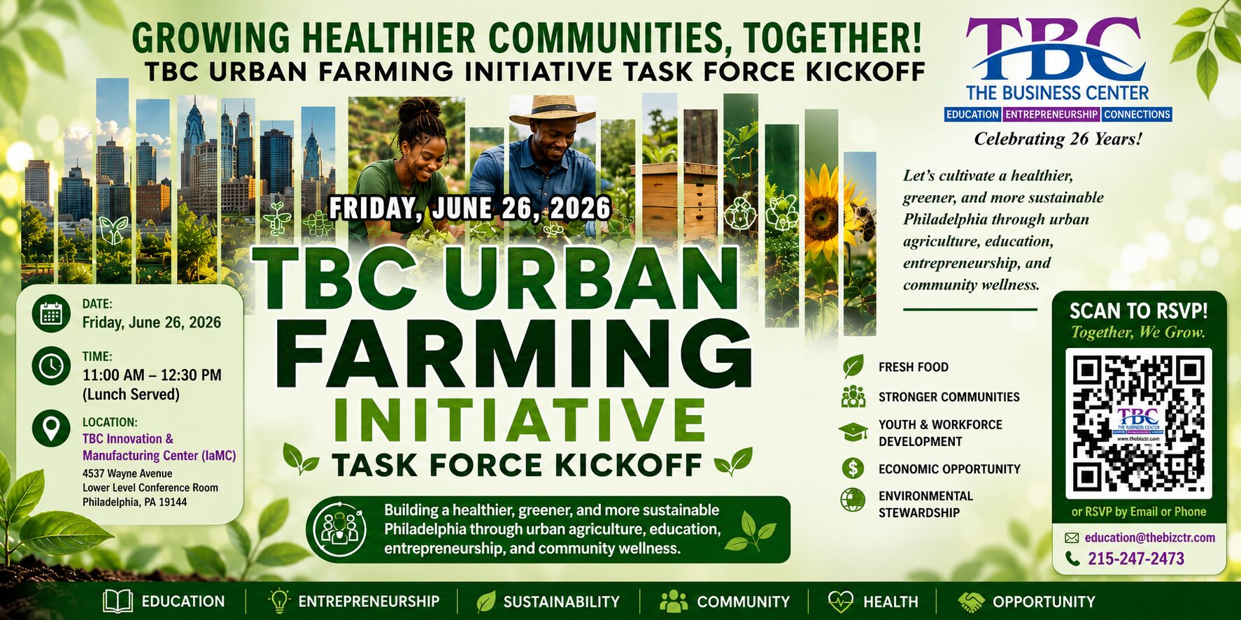 TBC Urban Farming Initiate kickoff 06262026